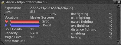 Signature for player Anon