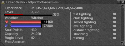 Signature for player Drako Wako