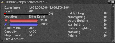 Signature for player Tribute