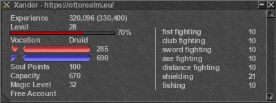 Signature for player Xander